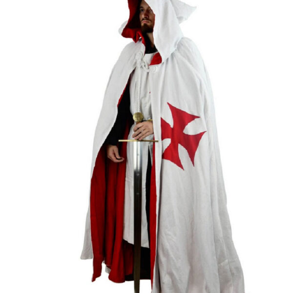 Masonic Regalia Knights Templar Costume Hooded Cloak & Tunic