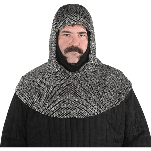 6 mm Flat Riveted Chain Mail Coif