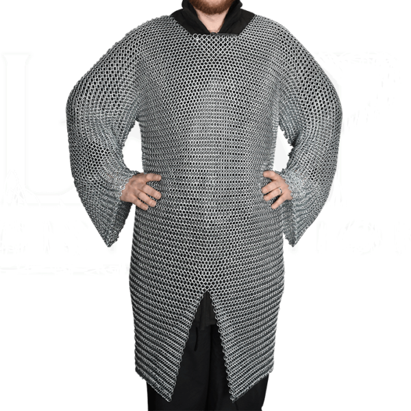 10 mm Mild Steel Chainmail Hauberk Butted Rings Natural Finished