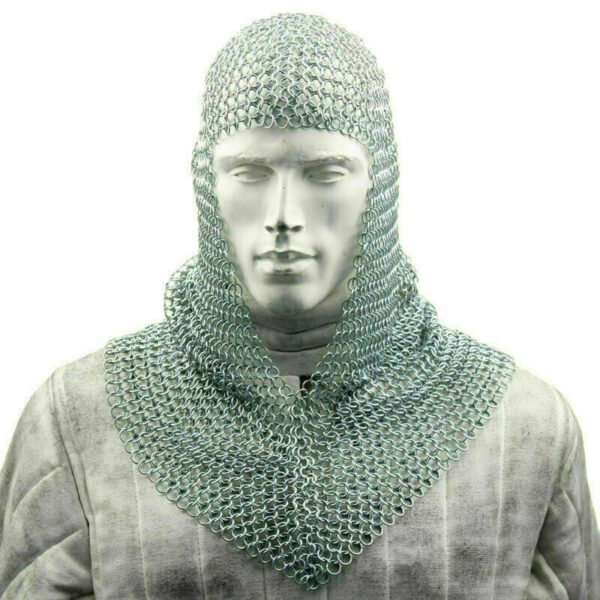 10 mm Butted Rings Chainmail Coif Mild Steel Zinc Finished