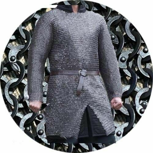 9 mm Mild Steel Chainmail Hauberk - Flat Riveted With Washer