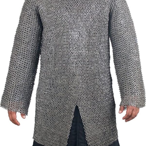 10 mm Flat Riveted Chain Mail Hauberk 16 Gauge Heavy Weight
