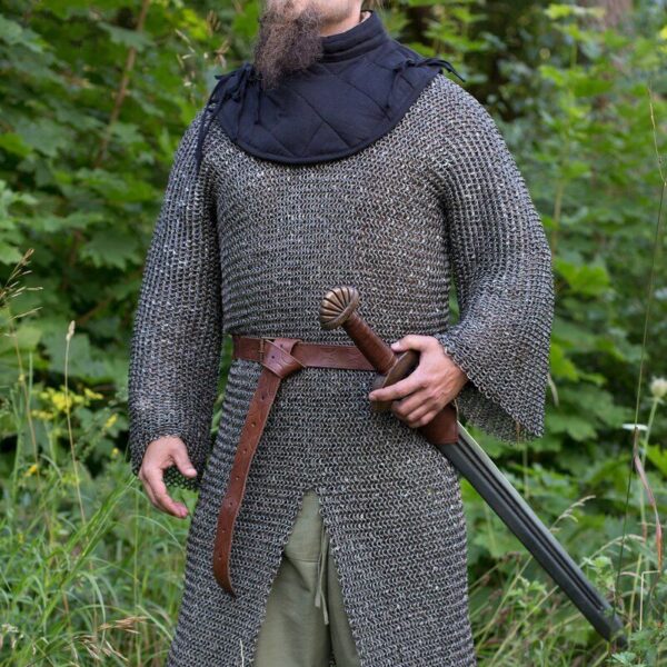 Medieval 9 mm Riveted Chain Mail Shirt Reenactment LARP Armor Chainmail Hauberk